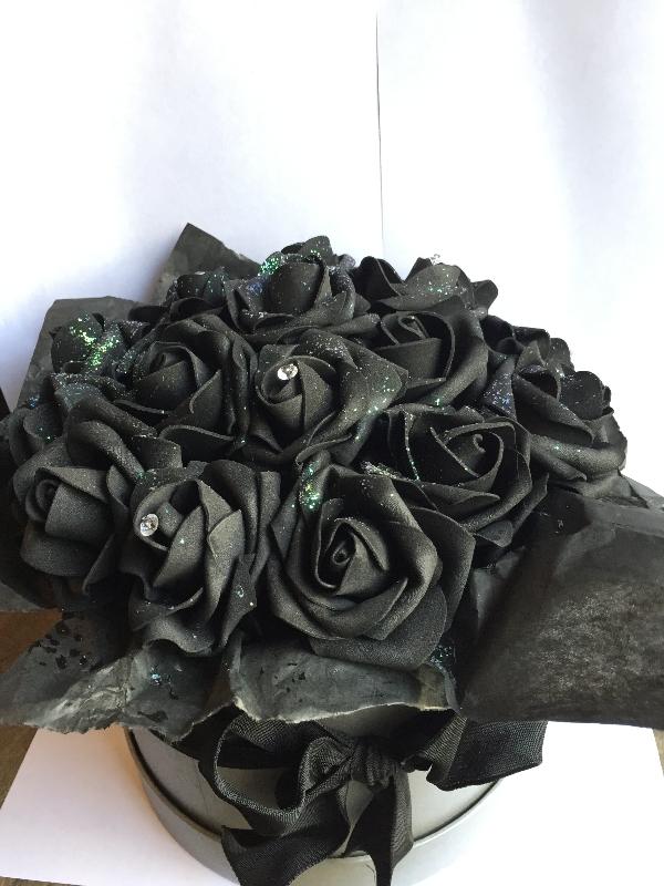 black foam roses
