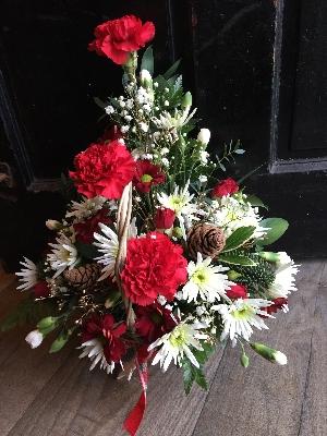 Christmas basket arrangement