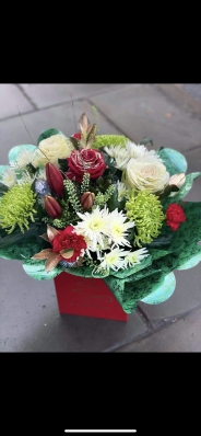 Festive charm hand tied