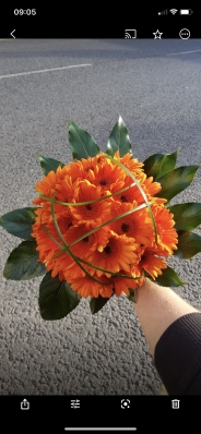 Gerbera wedding bouquet