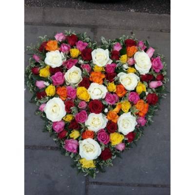 Mixed Rose Heart