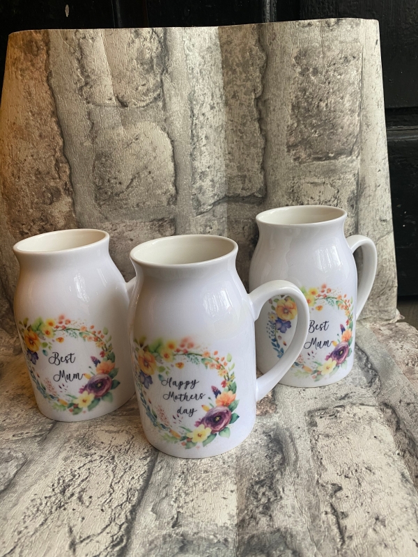 Mother’s Day jug with spring flowers