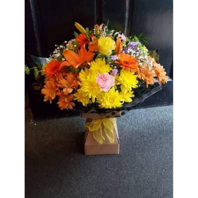 Orange and Yellow Handtied