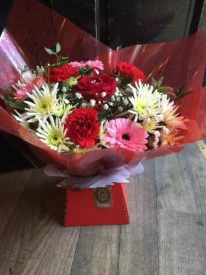 Valentines hand tied