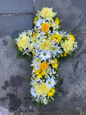 Yellow and white cross