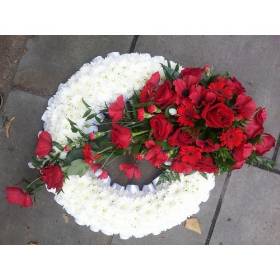 Massed Wreath with Red Spray