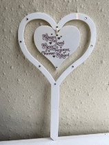 Memorial heart stake