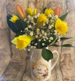 Mother’s Day jug with spring flowers