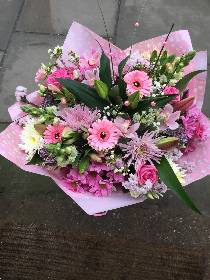 Pink hand tied in gift bag