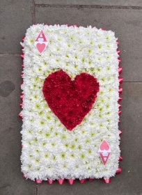 Playing card funeral tribute