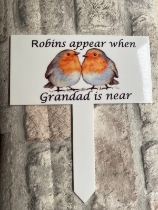 Robins appear grave marker