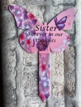 Sister butterfly memorial spike