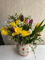 Spring flower jug