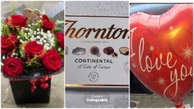 Valentine roses gift set