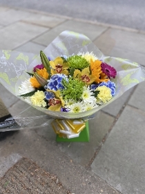 Yellow orange and lime hand tied